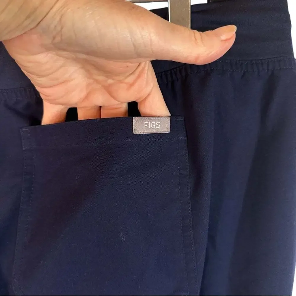 Workcore FIGS Technical Collection Scrub Pants Blue Tie Waist Plus Size XXL Tall